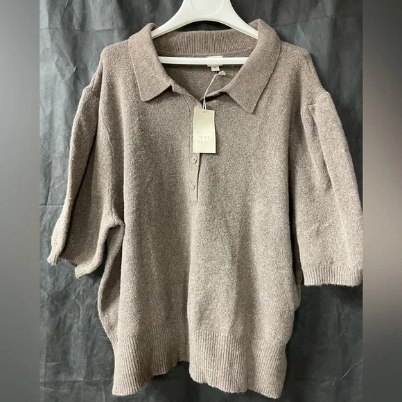 1/4 button down, soft and cozy sweater 3X a new day - Picture 1 of 9